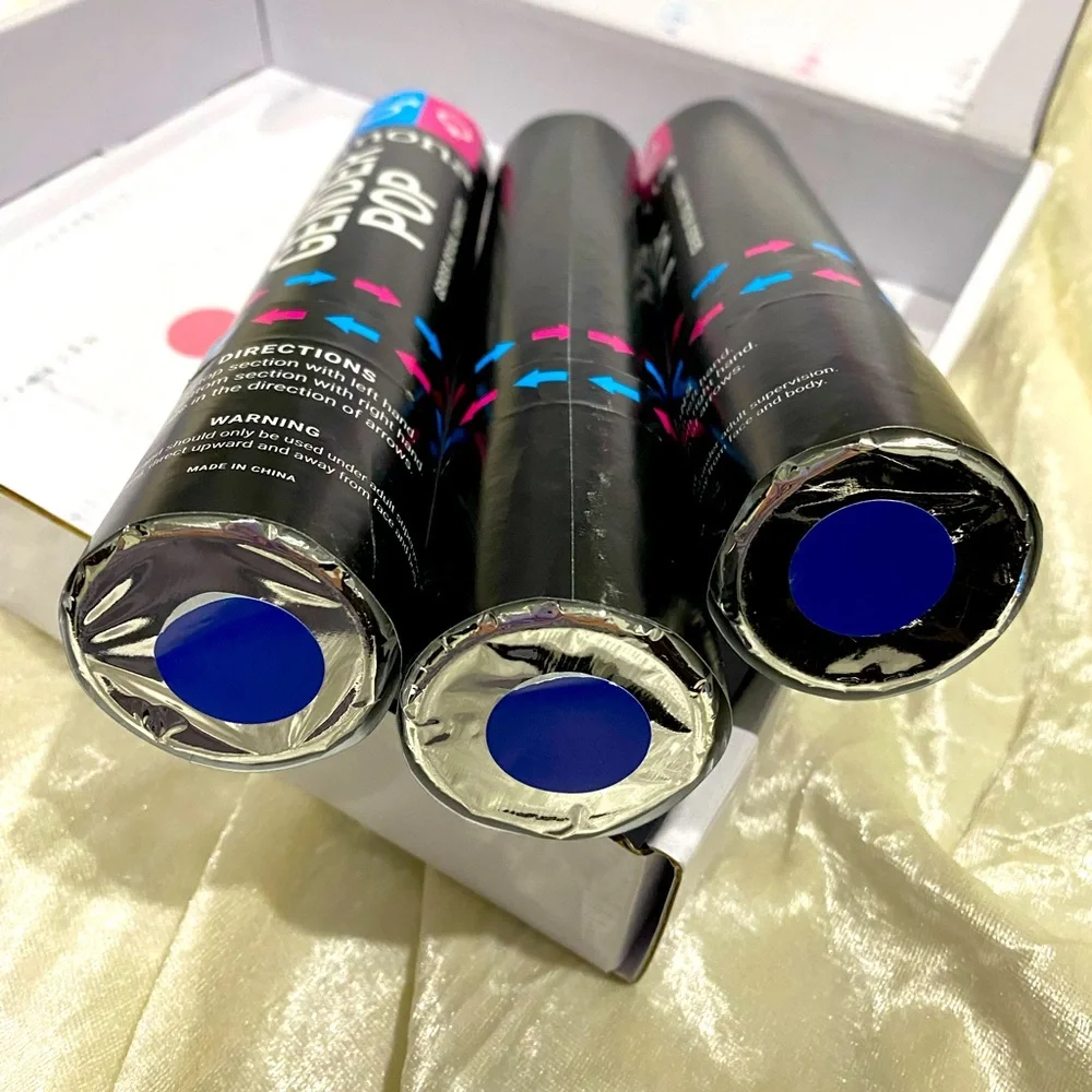 Gender Reveal Confetti Poppers (3 Boy)